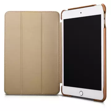 iCarer Leather Folio Case für iPad mini 5 Lederhülle Smart Case Braun (RID800-BN)