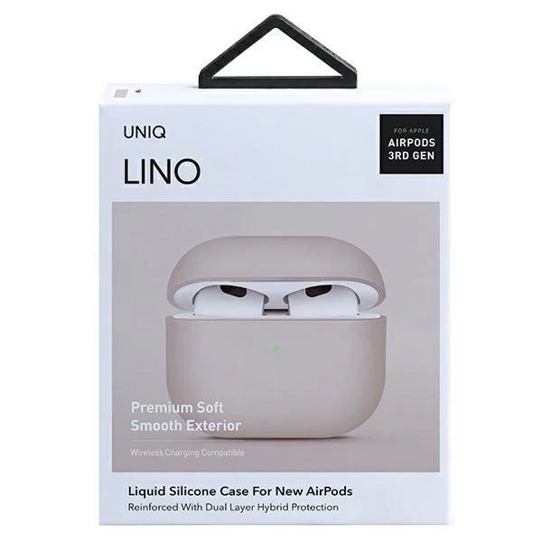 UNIQ pouzdro Lino AirPods 3. gen. Silikonově růžová / tvářenka růžová