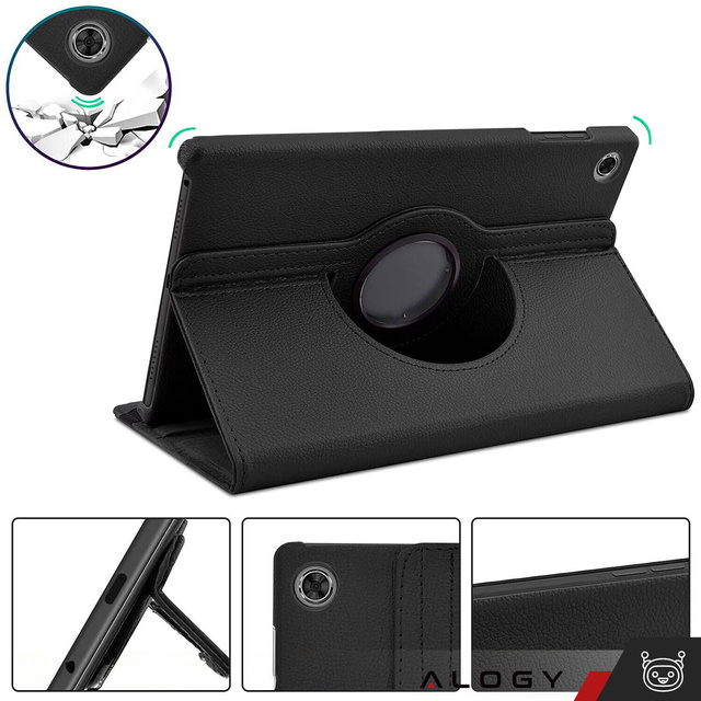 Case for Lenovo Tab M10 Plus 10.6 2022 3gen 3gen TB128XU TB125FU Case 360 Rotatable Alogy Black