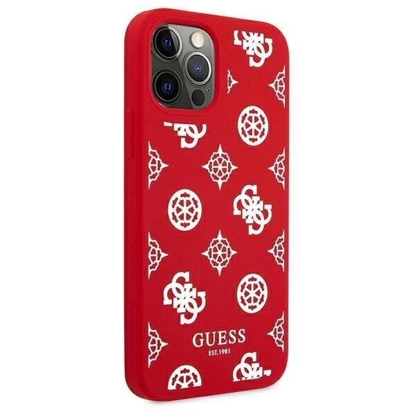 Guess GUHCP12LLSPEWRE iPhone 12 Pro Max 6,7" czerwony/red твердий чохол Peony Collection