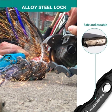 Skladací zámok na bicykel Rockbros WD795 - čierny
