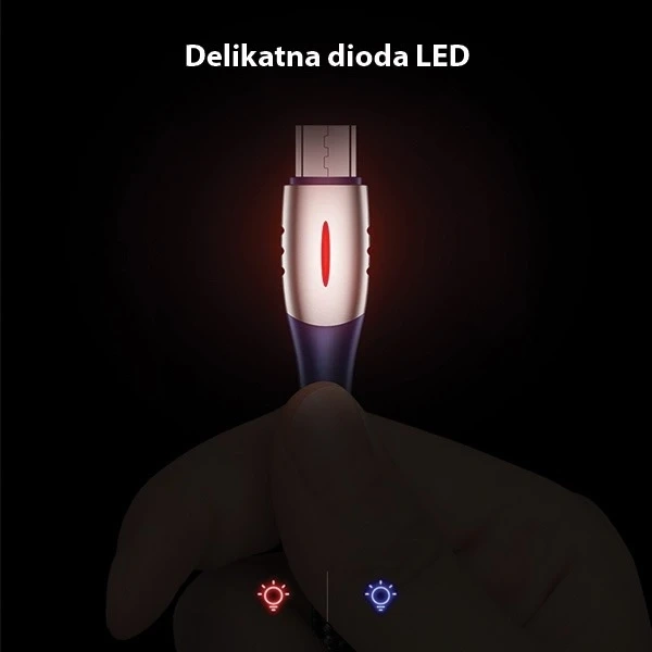 USAMS Opletený kábel U-Tone microUSB 1,2 m Vypnutie 2A Rýchle nabíjanie čierny