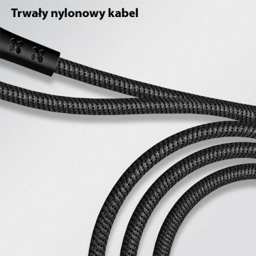 USAMS Geflochtenes Kabel U-Tone microUSB 1,2 m Abschaltung 2A Schnellladung schwarz