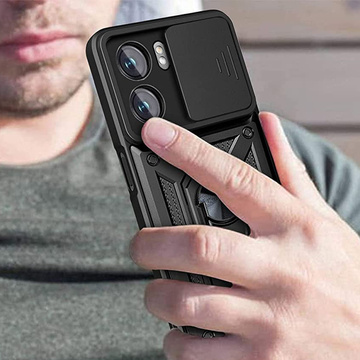 Puzdro Alogy Camshield Stand Ring s krytom fotoaparátu pre sklo Oppo A57 5G / A77 5G