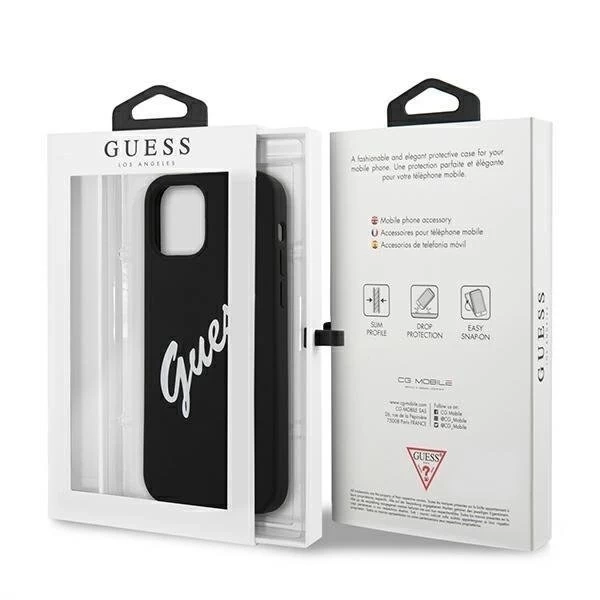 Guess GUHCP12LLSVSBW iPhone 12 Pro Max 6,7 "schwarz und weiß / schwarz weiß Hardcase Silikon Vintage