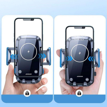 Car holder with Qi 15W charger Joyroom JR-ZS241 for Black grille