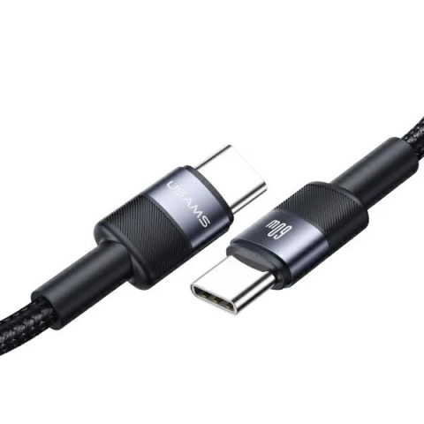 USAMS SJ724 USB-C to USB-C Cable 1.2m, 60W, Steel, Fast Charging