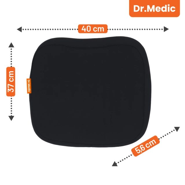 DR.MEDIC ComfySeat™ Ergonomic Office Seat Cushion with Coccyx Support for Car Office Chair Black
