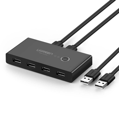 Spínacia skrinka UGreen HUB KVM USB 2x4 USB 2.0