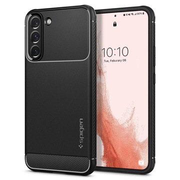 Case for Samsung Galaxy S22 case Spigen Rugged Armor Matte Black Glass