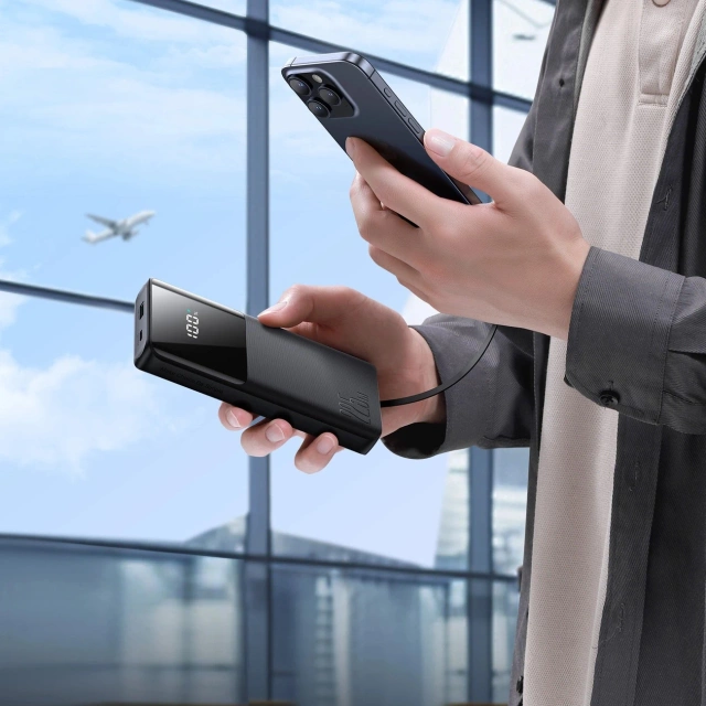 Powerbanka Joyroom 10 000 mAh 22,5 W s 2 káblami – pripravená na nabíjanie