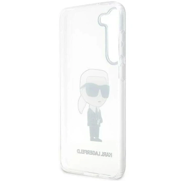 Ochranné puzdro na telefón Karl Lagerfeld KLHCS23SHNIKTCT pre Samsung Galaxy S23 S911 priehľadné pevné puzdro Ikonik Karl Lagerfeld
