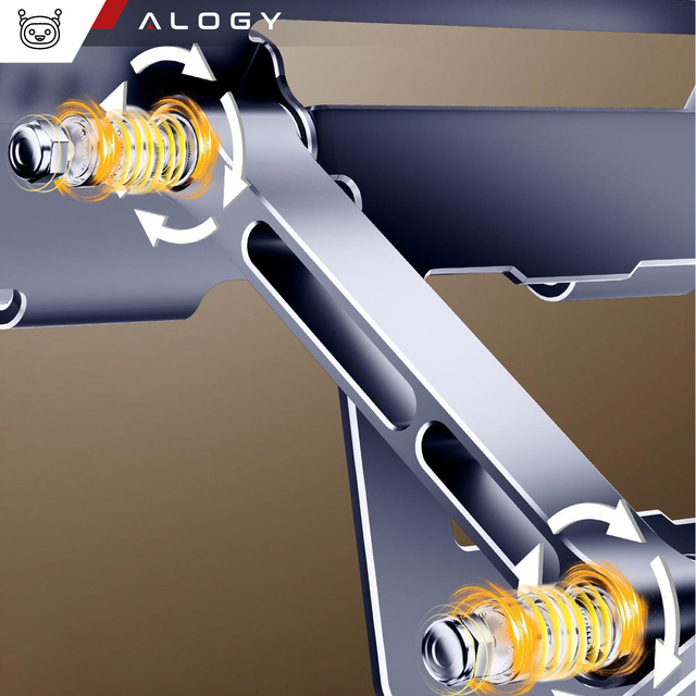 Držiak na notebook 17" stojan na tablet Macbook Stojan 2v1 skladací nastaviteľný hliník na stôl Alogy Graphite