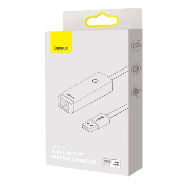 Baseus Lite Series USB-C to RJ45 network adapter (white)