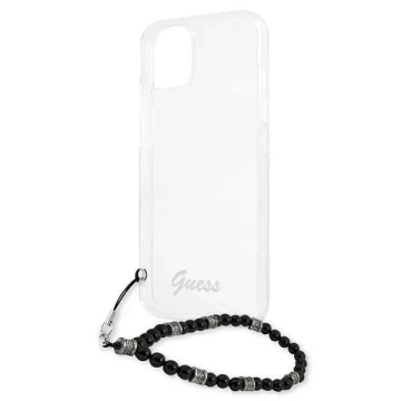 Guess GUHCP13SKPSBK iPhone 13 mini 5,4" priehľadné pevné puzdro Black Pearl