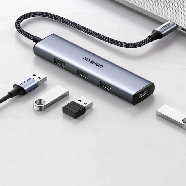 UGREEN HUB USB Type C - 4x USB 3.2 Gen 1 сріблястий (CM473 20841)