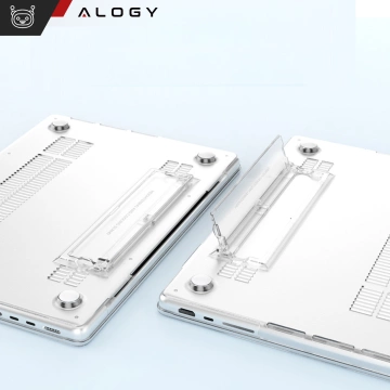 Matte Hülle mit Ständer Alogy ProStand™ Gehäuse für MacBook Air 13,3" (A1932/A2179/A2337) Transparent