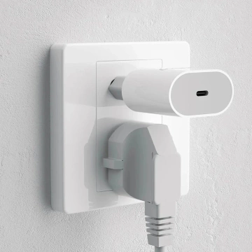 Dudao 20W USB-C Wall Charger with Cable - White