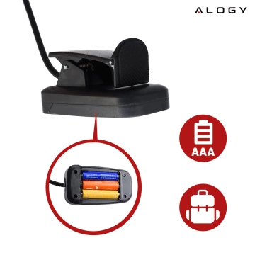 Bezdrátová připínací stolní lampa Alogy LED pro čtení černá