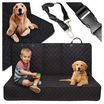 XXL Car Seat Protector, Backseat Cover, Car Seat Cover, for Dogs and Pets, Large, Alogy SeatGuard™ Black