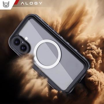 Водонепроникний чохол Alogy HydroArmor™ IP68 з прозорою задньою стороною 360 Armored Cover для MagSafe для Apple iPhone 16 Plus