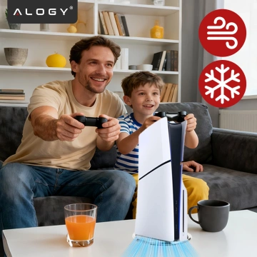 Stojak pionowy do PlayStation 5 PS5 / Slim / Pro – stabilna metalowa podstawa chłodząca, antypoślizgowa, poprawia cyrkulację powietrza – Alogy SteelStand™