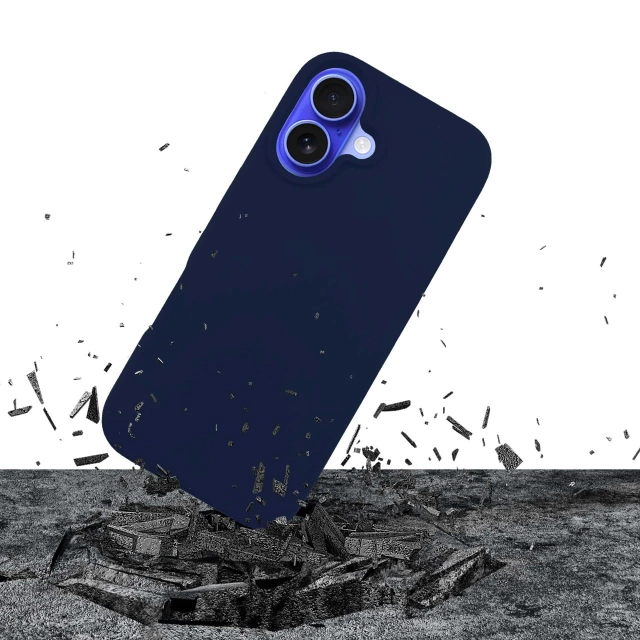 Etui Apple iPhone 16 Plus - 3mk silikónové puzdro Dark Navy