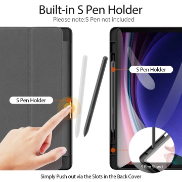 Dux Ducis Domo flip a smart puzdro na spanie pre Samsung Galaxy Tab S9 - čierne