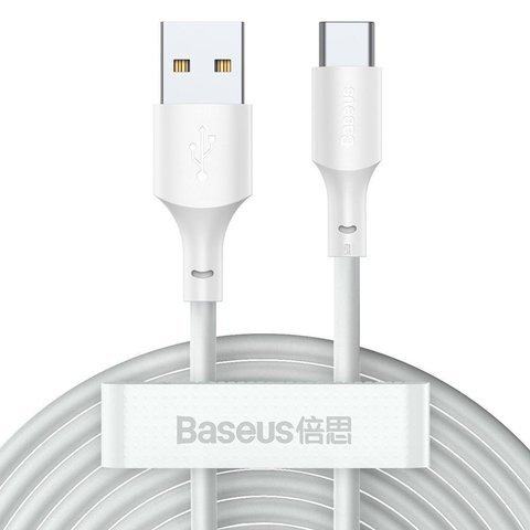 Kabel 1.5m przewód x2 Baseus USB - USB-C Type C PD QC AFC 40W 5A Білий