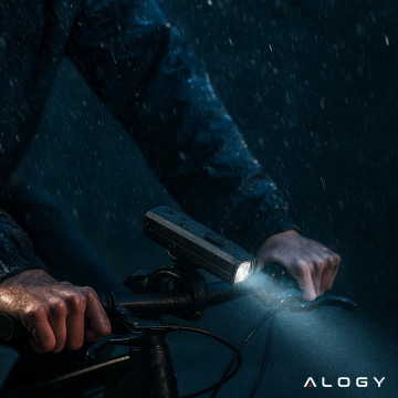 Světlo na kolo Přední LED světlo na kolo Osvětlení na kolo Vodotěsné IPX5 Alogy P12 Bike Light Black