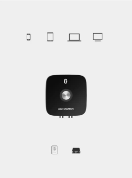 Перехідник UGREEN Bluetooth 5.1 receiver aptX 2RCA / 3.5 mm mini jack black (40759)