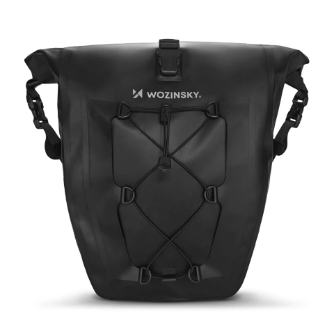 Wozinsky waterproof bicycle pannier bag 25l black (WBB24BK)