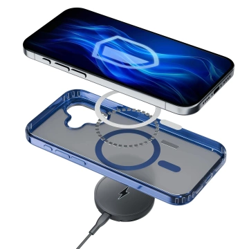 Etui na Apple iPhone 16 Plus 3mk Frosty MagCase Blue