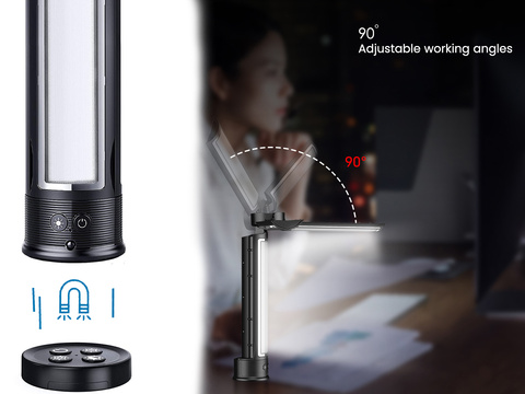 Apexel APL-FL05 LED folding lamp tripod with remote control Black