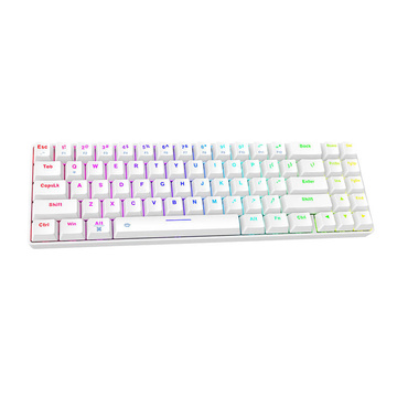 Dareu EK871 Bluetooth 2.4G RGB Kabellose mechanische Tastatur (Weiß)