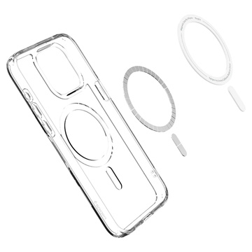 Чохол для iPhone 15 Pro Max Spigen Ultra Hybrid MagFit for MagSafe Protective Phone Cover White Glass