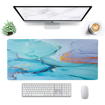 Stolní podložka pod myš klávesnice Protiskluzová herní ochranná podložka XXL 90x40 Alogy Marble Green