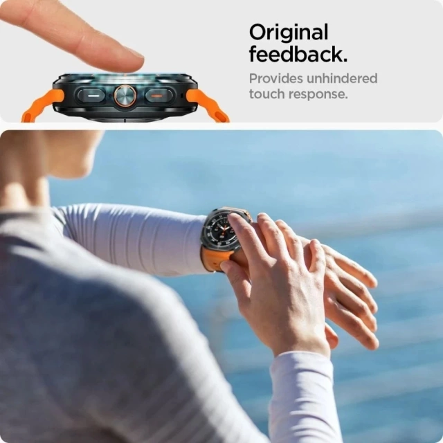 Tvrdené sklo Spigen Glas.Tr „EZ-FIT“ 2-balenie pre Samsung Galaxy Watch Ultra (47 mm) číre