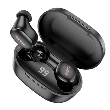 HOCO EW11 Wireless Bluetooth TWS Headphones – Black with Charging Case