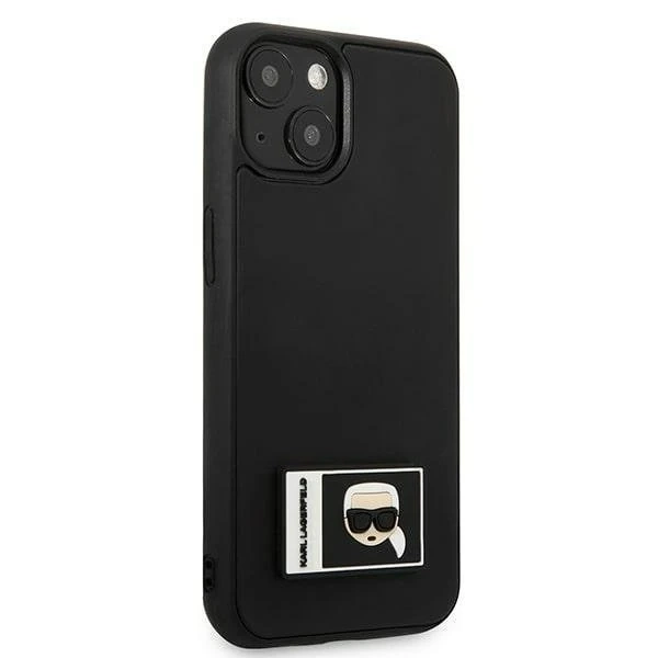 Ochranné puzdro na telefón Karl Lagerfeld KLHCP13S3DKPK pre Apple iPhone 13 Mini 5,4" čierne/čierne pevné puzdro Ikonik Patch