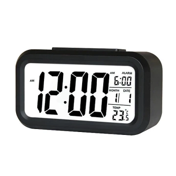 Budík Trusty Veľký LCD Čierny ZG21