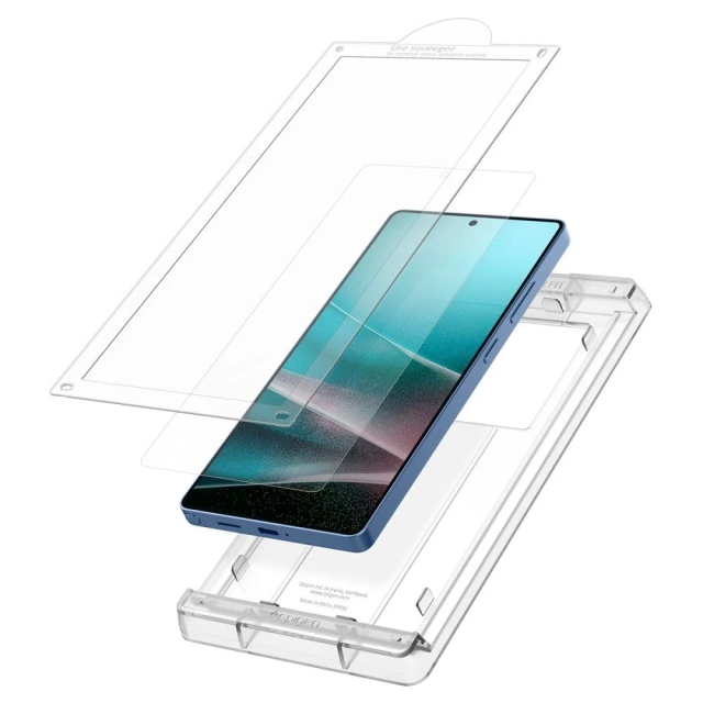 Hybridglas für Samsung Galaxy S25 Ultra Spigen Elite Shield "EZ Fit" HD Clear