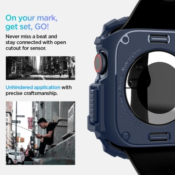 Чохол для Apple Watch 10 (46 мм) Granatowe темно-синій Spigen Rugged Armor