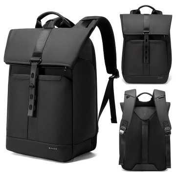 Водонепроникний рюкзак Bange для ноутбука 15.6", city traveler, 45х30х16 см, для роботи, літака, чоловічий, жіночий, з USB портом Чорний