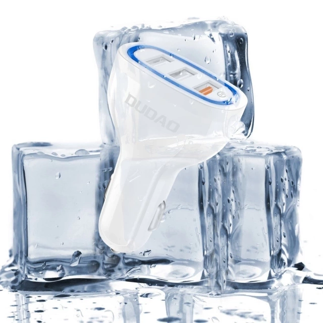 Dudao nabíječka do auta Quick Charge Quick Charge 3.0 QC3.0 2.4A 18W 3x USB bílá (R7S bílá)