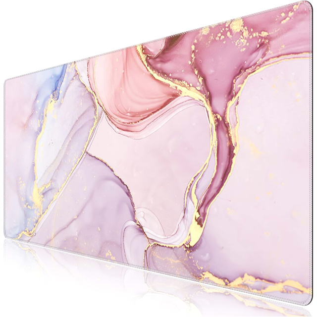 Podložka na stôl pod klávesnicu myši Protišmyková herná ochranná podložka xxl 88x40 Alogy Marble Pink