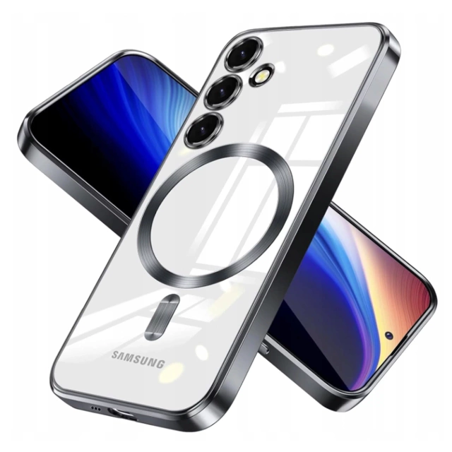 Luxusné puzdro Alogy LuxeShield™️ Glamour s krúžkom a krytom fotoaparátu pre Samsung Galaxy S25 Plus, čierne
