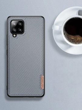 Kryt puzdra Dux Ducis Fino potiahnutý nylonovým materiálom pre Samsung Galaxy A42 5G šedý