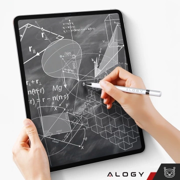 Alogy 2-in-1 capacitive touch stylus for the screen of a phone tablet with a pen White