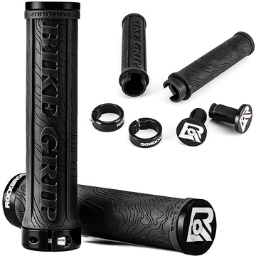 Grips bicycle grips handlebar grips ergonomic for bike Rockbros 2018-14ABK Black [2pcs]